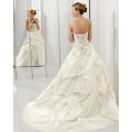 Princess Ball Gown Sweetheart Cathedral Train Taffeta Beading Embroidery Wedding Dress
